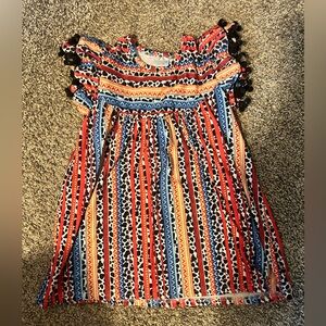 Boutique 7/8 girls western shirt Aztec cowprint